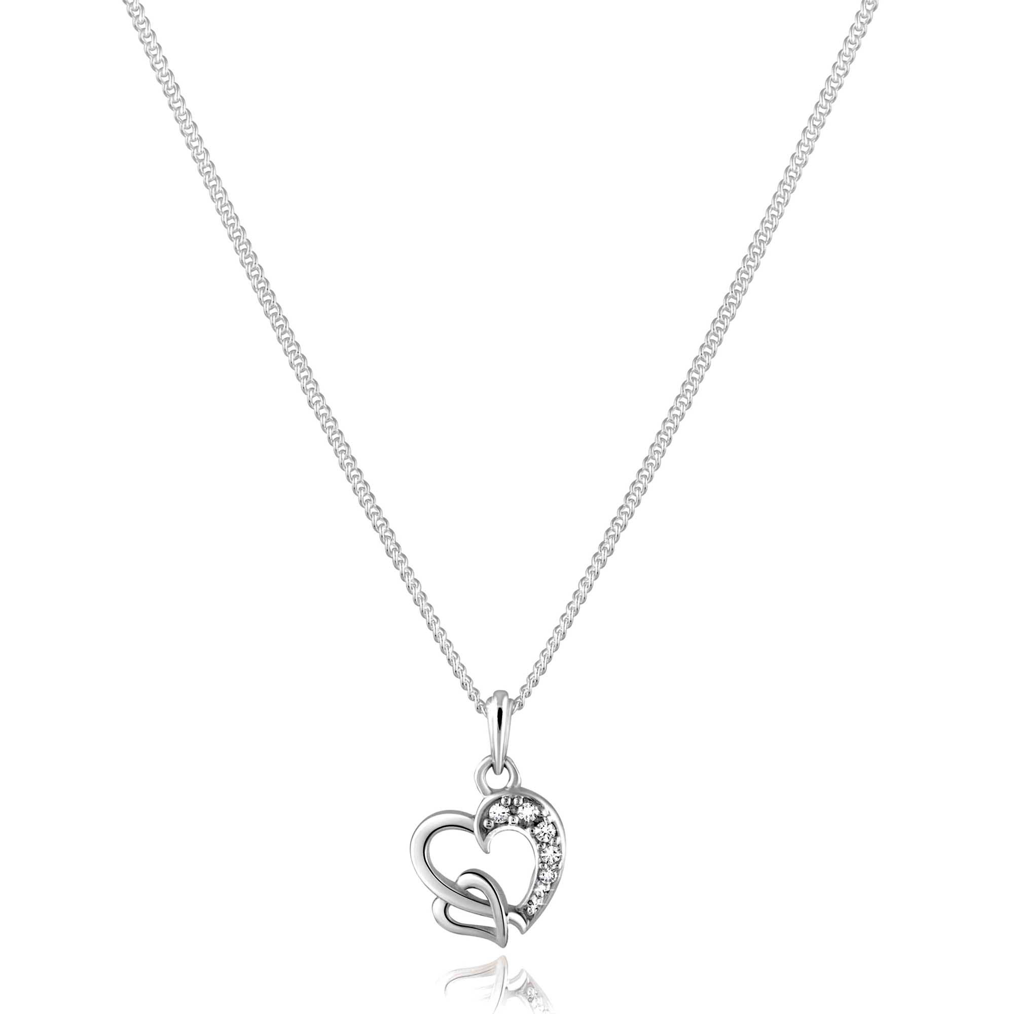 emily double heart necklace & bracelet set • mother & daughter, specia -  EFYTAL Jewelry