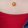 yellow gemstone pendant necklace