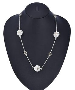 heavy silver pendant necklace