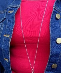 long silver chain necklace