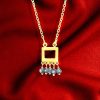 gold polish silver pendant necklace