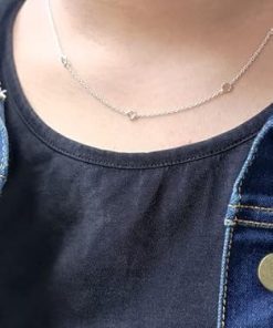 station silver necklace