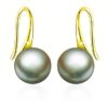 gold finish SIVYAA Fresh Water silver Pearl Tiny Drop Dangle pure silver Earrings