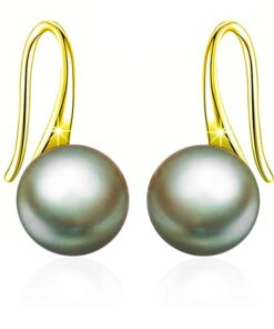 gold finish SIVYAA Fresh Water silver Pearl Tiny Drop Dangle pure silver Earrings