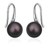 SIVYAA Fresh Water Aubergine (purple) Pearl Tiny Drop Dangle pure silver Earrings