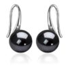 SIVYAA Fresh Water Black Pearl Tiny Drop Dangle pure silver Earrings