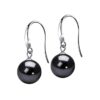 SIVYAA Classic Black Pearl Drop Hook Dangle Earrings