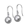 SIVYAA Classic Silver Pearl Drop Hook Dangle Earrings