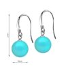 SIVYAA Classic Turquoise Pearl Drop Hook Dangle Earrings measurment