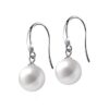 SIVYAA Classic White Pearl Drop Hook Dangle Earrings
