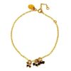 SIVYAA Gold Plated Red Maroon Beads Charms pure silver Chain Bracelet