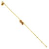 SIVYAA Gold Plated Red Maroon Beads Charms pure silver Chain Bracelet with extension chain