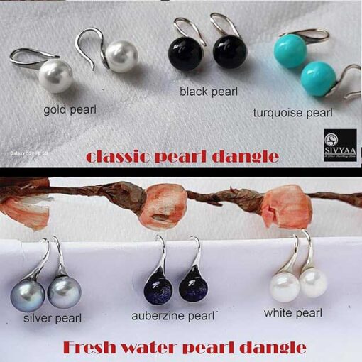 silver finish different types of tiny drop dangles SIVYAA