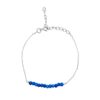 SIVYAA Dyed Turquoise Stone Beaded chain Bracelet pure silver Chain Bracelet for girl