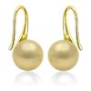 SIVYAA gold finish Classic Gold Pearl Tiny Drop Dangle Earrings