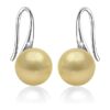 SIVYAA Classic Gold Pearl Tiny Drop Dangle Earrings