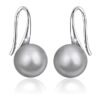 SIVYAA Classic Silver Pearl Tiny Drop Dangle Earrings