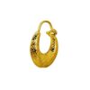 SIVYAA gold polish Men's Kaju flower textured Bali Hoop Earrings