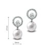 SIVYAA Solitaire Life of Circle Classic White Pearl drop Pure Silver Dangle measurment