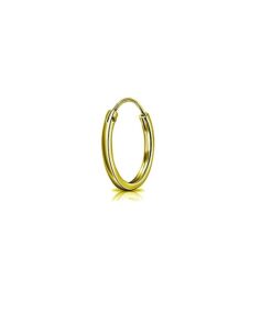 SIVYAA flat 2mm th gold polish 12mm silver men.s single hoop