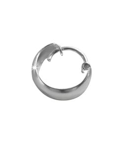 SIVYAA- men's plain round curvish edge 15mm hoop bali earring