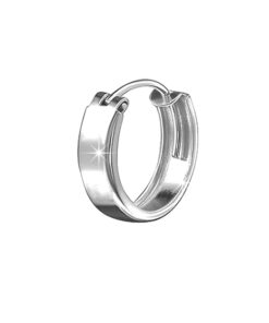 men's plain round flattish edge bali earring