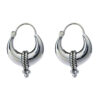 925 silver 15mm crescent hoop earrings with rope and bead detailing by SIVYAA